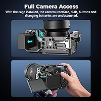 Vista 8 de SmallRig HawkLock - Jaula completa de liberación rápida para Sony Alpha 7R V/Alpha 7 IV/Alpha 7S III/Alpha 1/Alpha 7R IV/Alpha 7 V, placa
