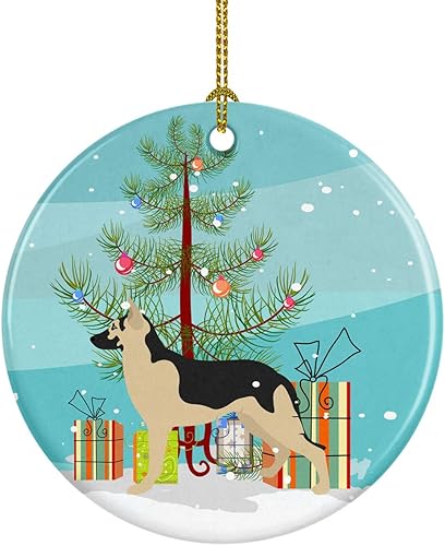 Miniatura 53 de Caroline's Treasures Adorno de cerámica con cola de perro pastor inglés antiguo para colgar en el árbol de Navidad, para el hogar, Navidad, fiestas