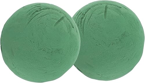 NUOBESTY 2 bolas de espuma para arreglos florales verdes, bolas de espuma para manualidades, bodas, fiestas, decoración floral