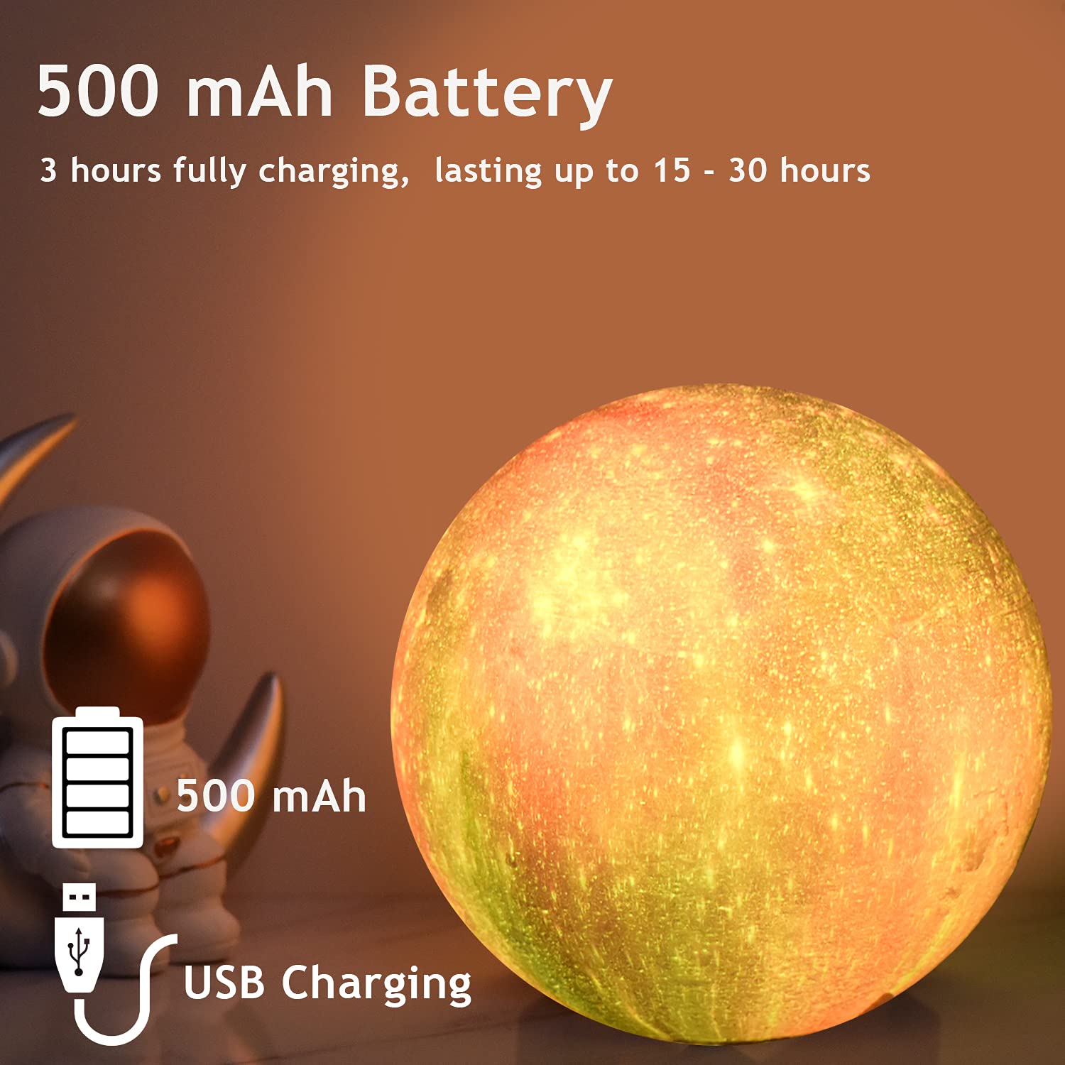 Veilleuse En Forme De Lune, Galaxie, 16 Couleurs, Grande Lumière Galaxie Impression 3D Avec Support/télécommande/tactile/rechargeable USB, Lumière Lune Pour Enfants, Bébés, Amis, Famille (24,4 Cm