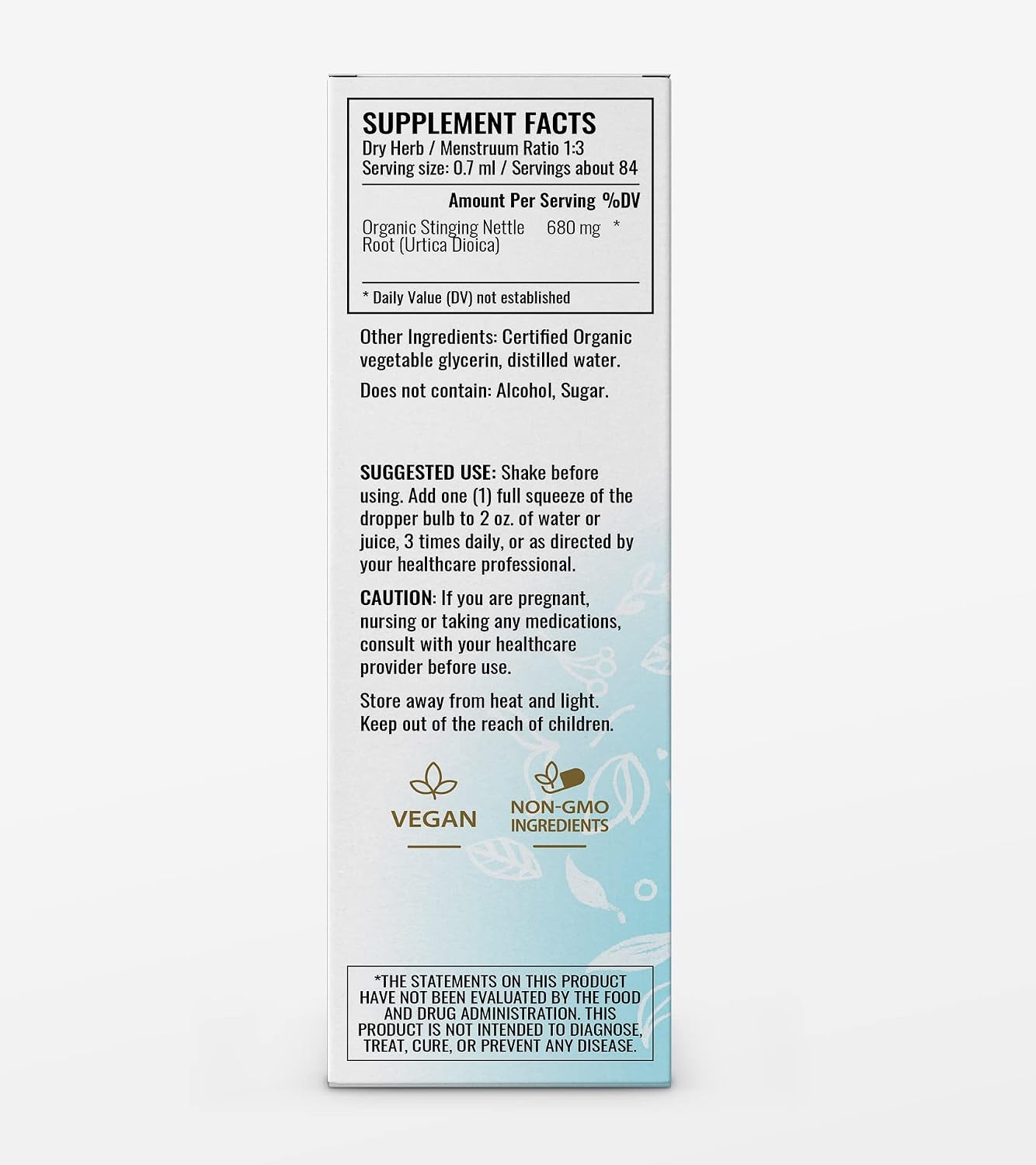 HERBAMAMA Stinging Nettle Root Tincture - Organic Stinging Nettle Root Liquid Extract - Urtica Dioica Herbal Drops Supplement - 2 fl oz
