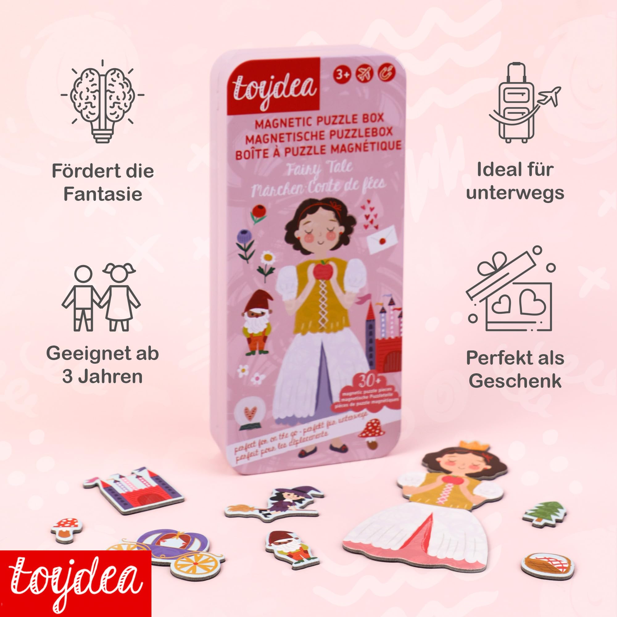Gioco magnetico Puzzle Box Fiaba – Stimola la creatività e le capacità motorie | Giocattolo magnetico a partire dai 3 anni in su, ideale per i bambini, perfetto per i viaggi e la casa