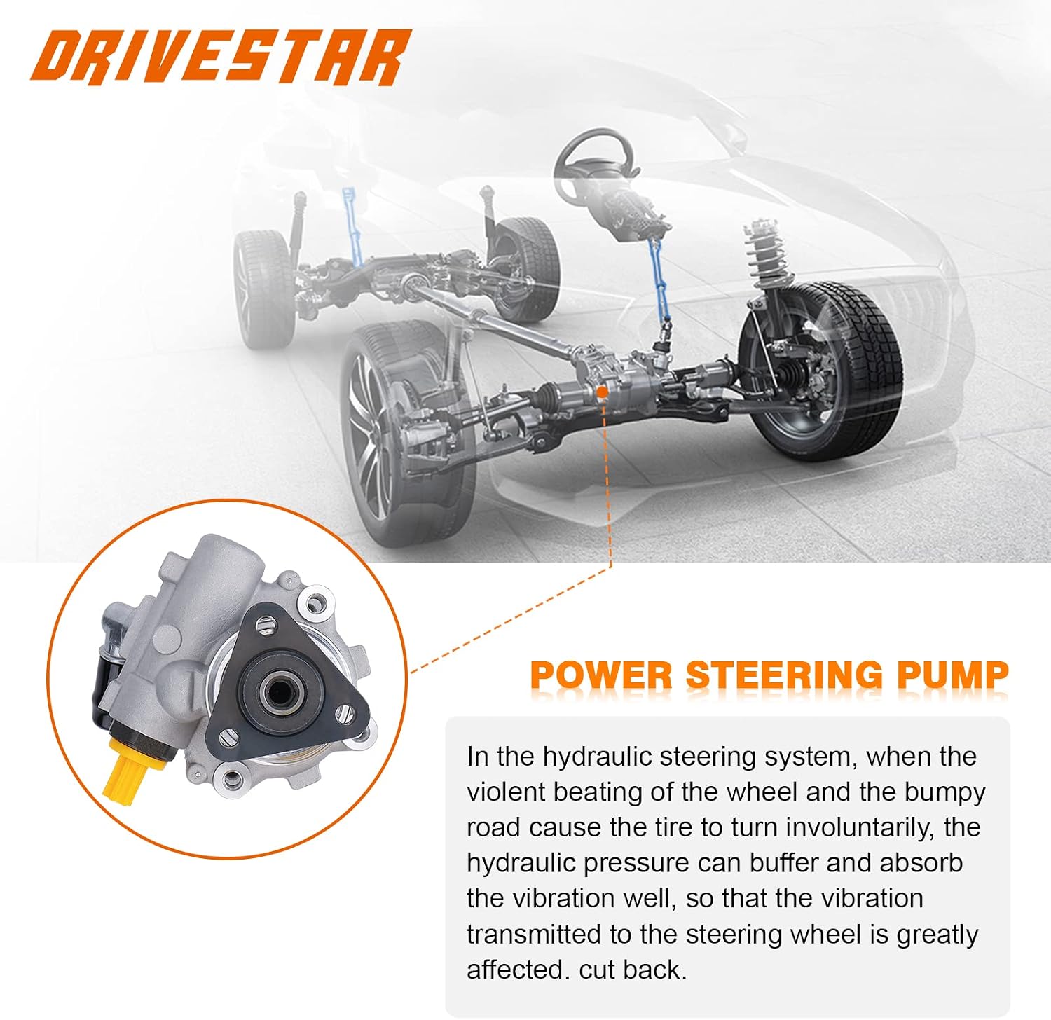 21-5145 Power Steering Pump for Audi 1999-2002 A4 1.8L/ 2000-2001 A4 Quattro 1.8L, 1998-2005 for vw Passat 1.8L, OE-Quality
