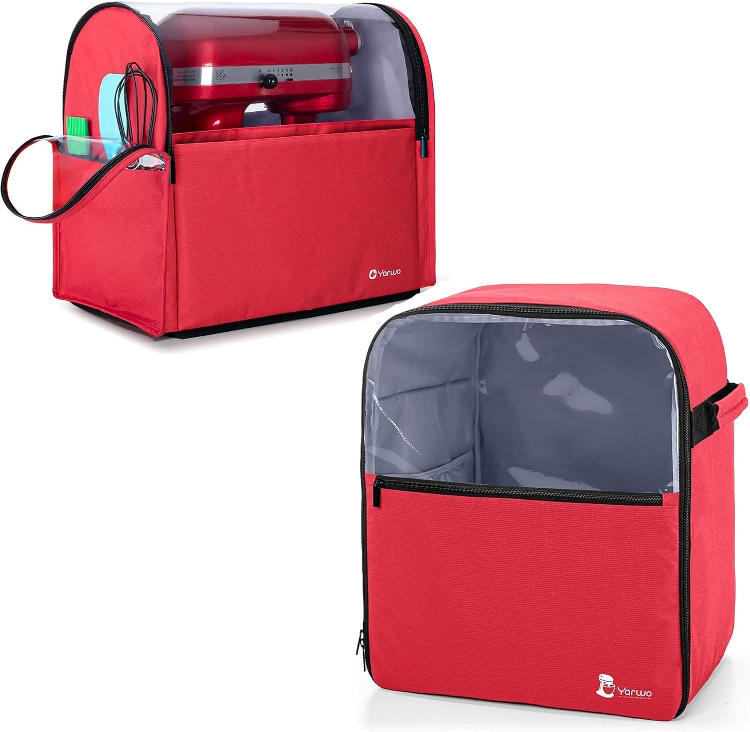 Yarwo Multiple Pockets Stand Mixer Cover Bundle with