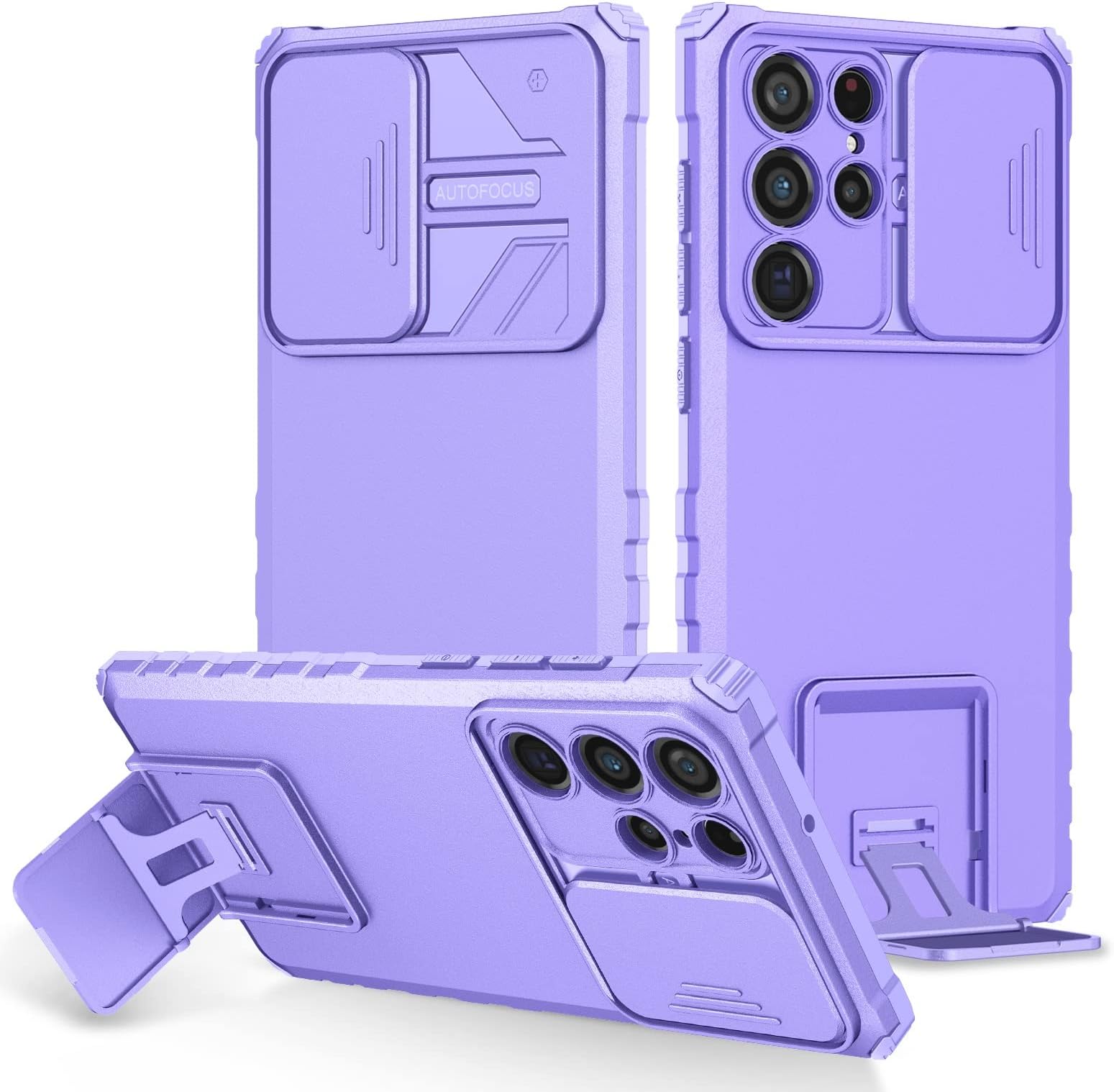 علبة كيكستاند السيليكون متوافقة مع Samsung Galaxy Note 20 ، [3 طرق قف] (Color : PURPLE)