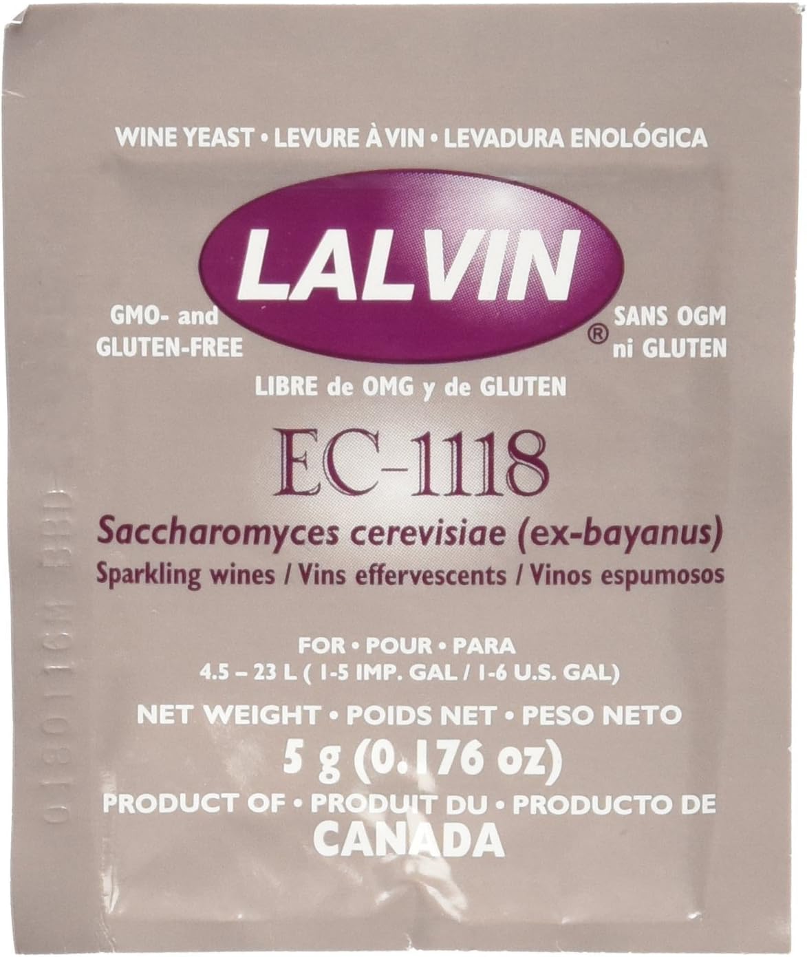 Lalvin Dried Wine Yeast EC #1118 (Pack of 10) (Premium pack)