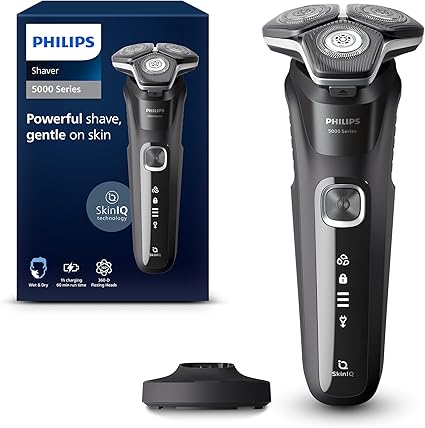 Philips Electric Shaver Series 5000, Wet & Dry with Charging Stand, S5898/25