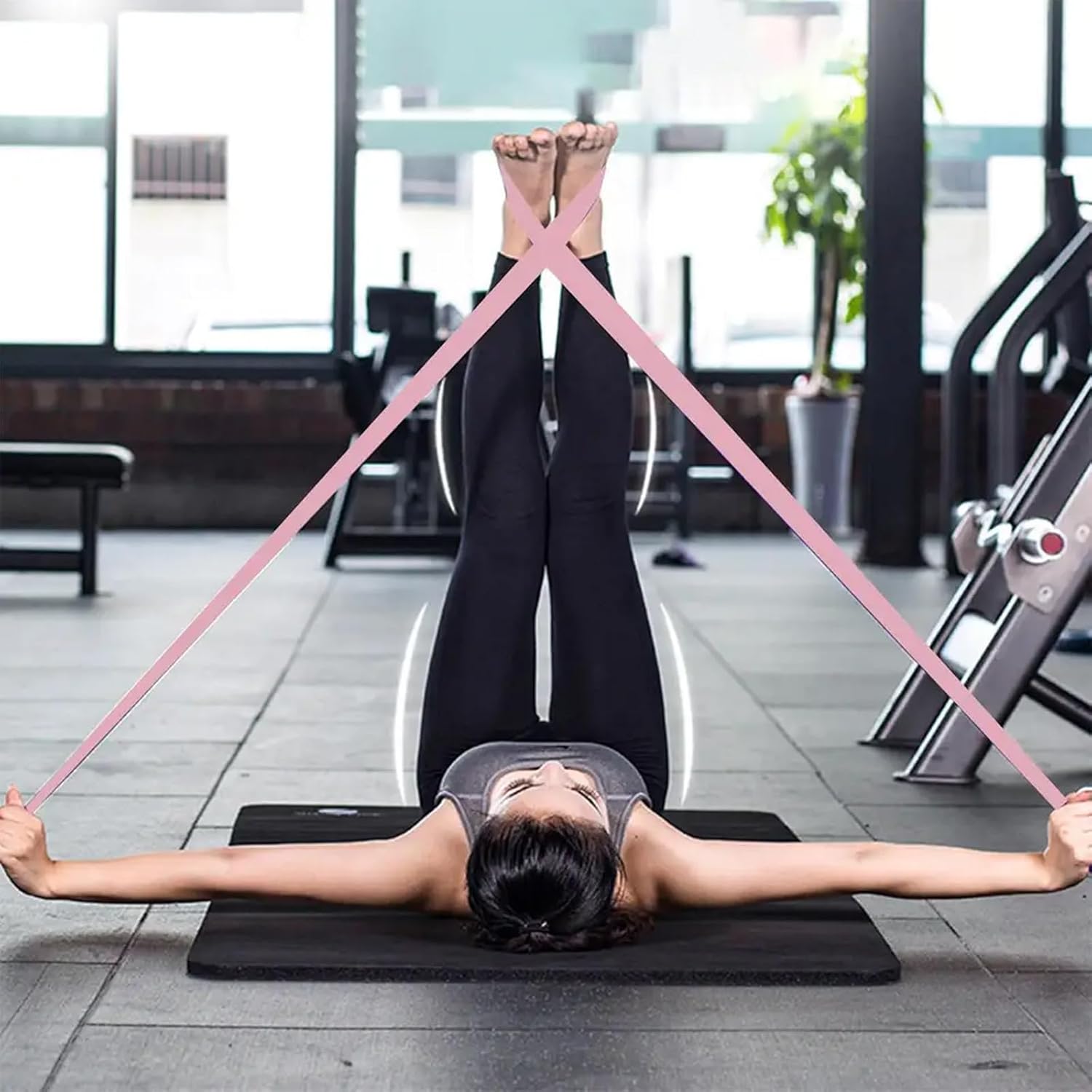 7 Pcs Pilates Training Kits Pilates Essential Set Resistance Band Exercise Ball Body Sculpting Tool Fitness Kits