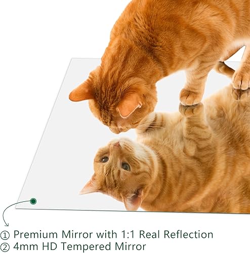 Miniatura 4 de Espejo de baño de 28 x 36 pulgadas, moderno espejo de tocador de baño, espejo sin marco con borde pulido para dormitorio, sala de estar, entrada,