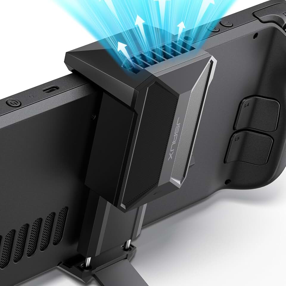 JSAUX Ventilador de Enfriamiento para Steam Deck con Soporte Innovador y Accesorios Compatibles - GP0201