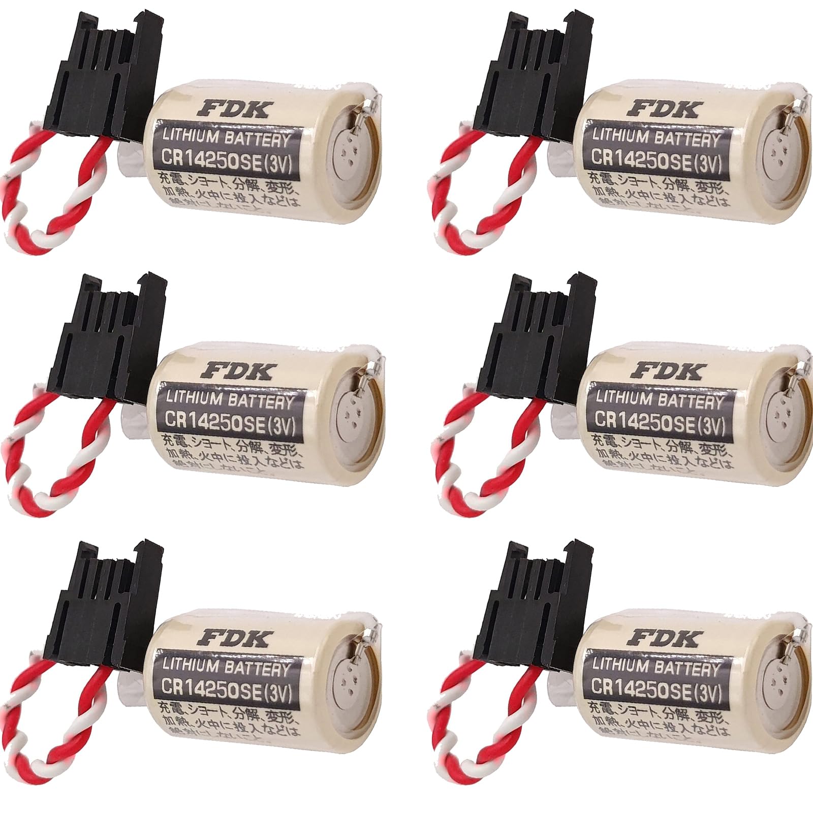 LMY(6Pack) CR14250SE 3V Lithium Battery (3Pin) 1000mAh 1/2AA for sanyo FDK CR14250SE CR14250SE-R 1747-BA PLC Battery