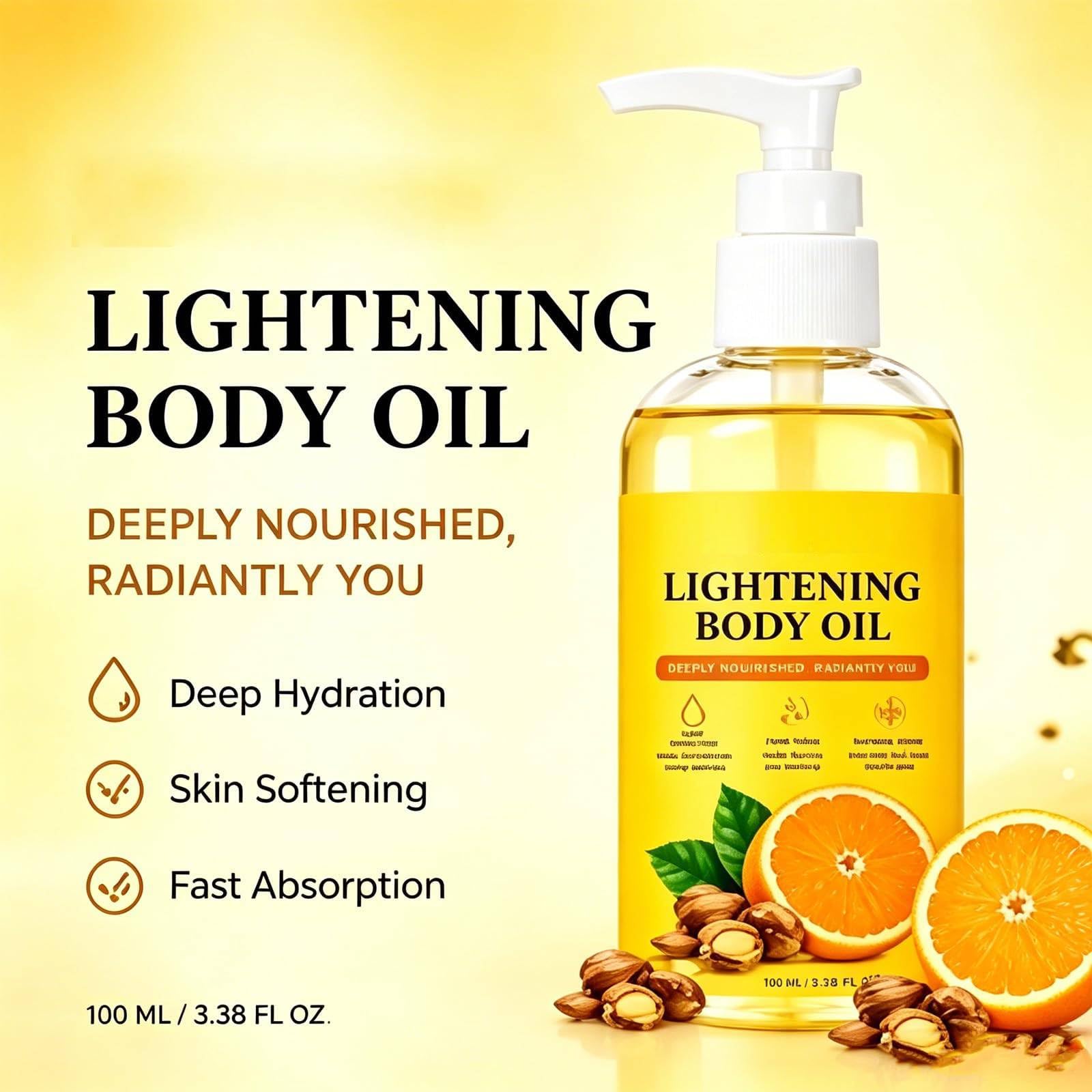 Diamoria Body Oil, Lifting Body Oil For Firming & Hydrating Skin, Lightweight Moisturizing Oil, Improves Elasticity, Körperöl Straffend, Hautöl Massageöl zur Verbesserung der Hautelastizität (3PC)
