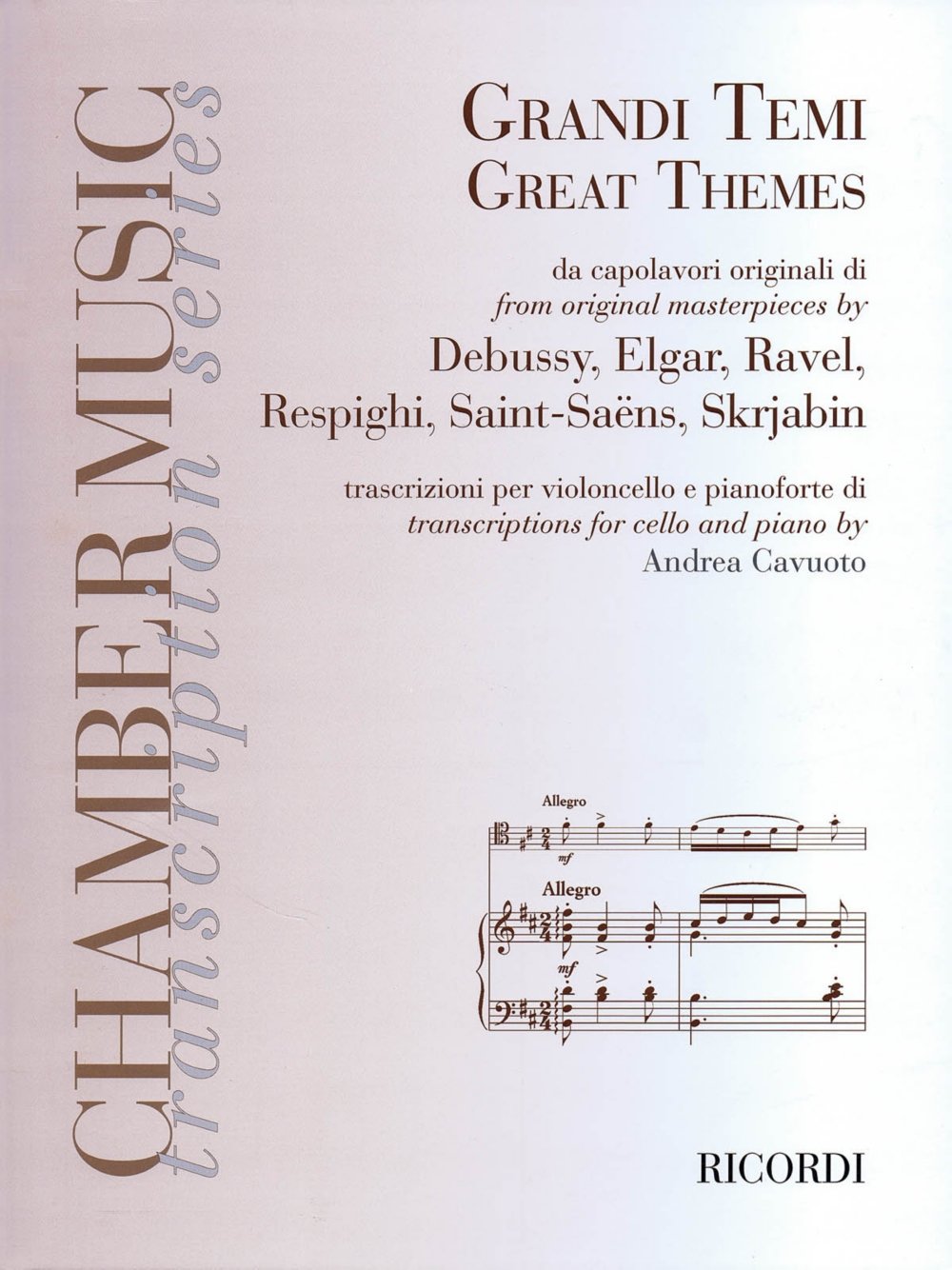 Transcriptions pour cello et piano : partition recueil anthologie thèmes classiques