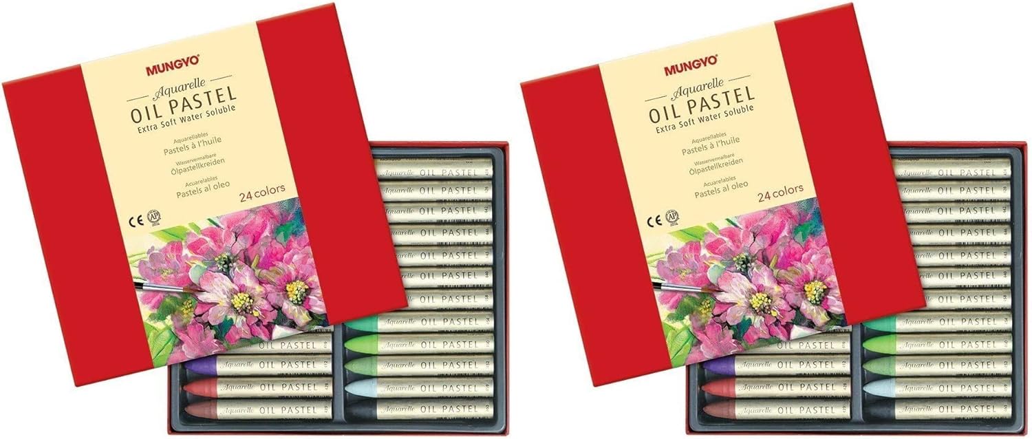 Mungyo Water-Soluble Oil Pastel Set of 24 - Assorted Colors
