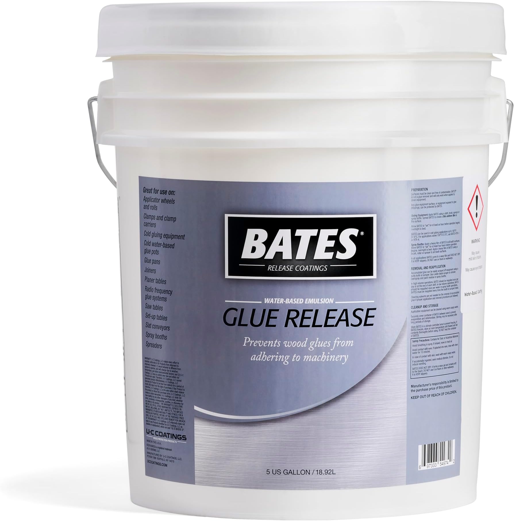Bates Glue Release & Boothcoating - Bates is a Temporary Water-Based, Emulsio...