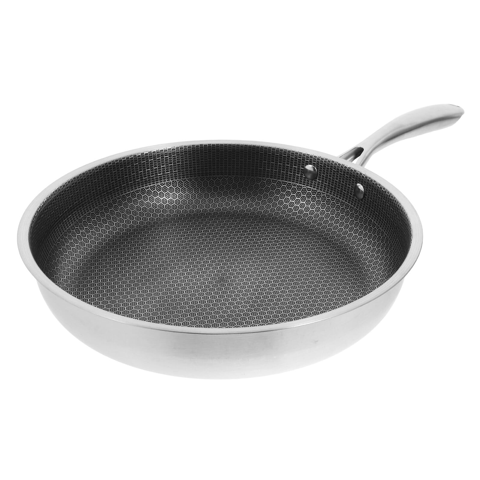 Revêtement antiadhésif alvéolé sur la poêle 30 cm TOYANDONA en inox