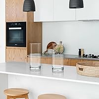 Vista 9 de Juego de 12 vasos acrílicos de plástico irrompibles, sin BPA, aptos para lavavajillas, reutilizables, irrompibles, 6 vasos de plástico transparente