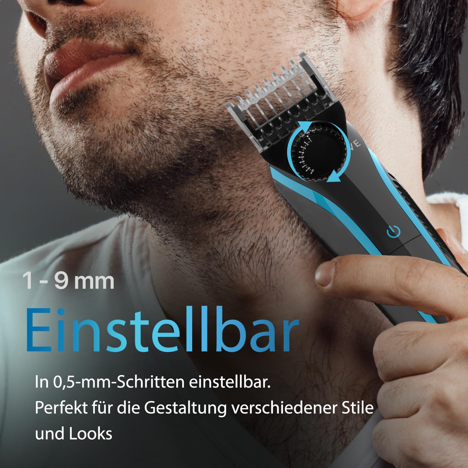 5-in-1 Bartschneider Herren Iced™ / Barttrimmer Herren/Haarschneidemaschine für Gesicht, Körper, Schnurrbart, Nasenhaare/Bart Rasierer Trimmer Herren Elektrisch, Haartrimmer Herren