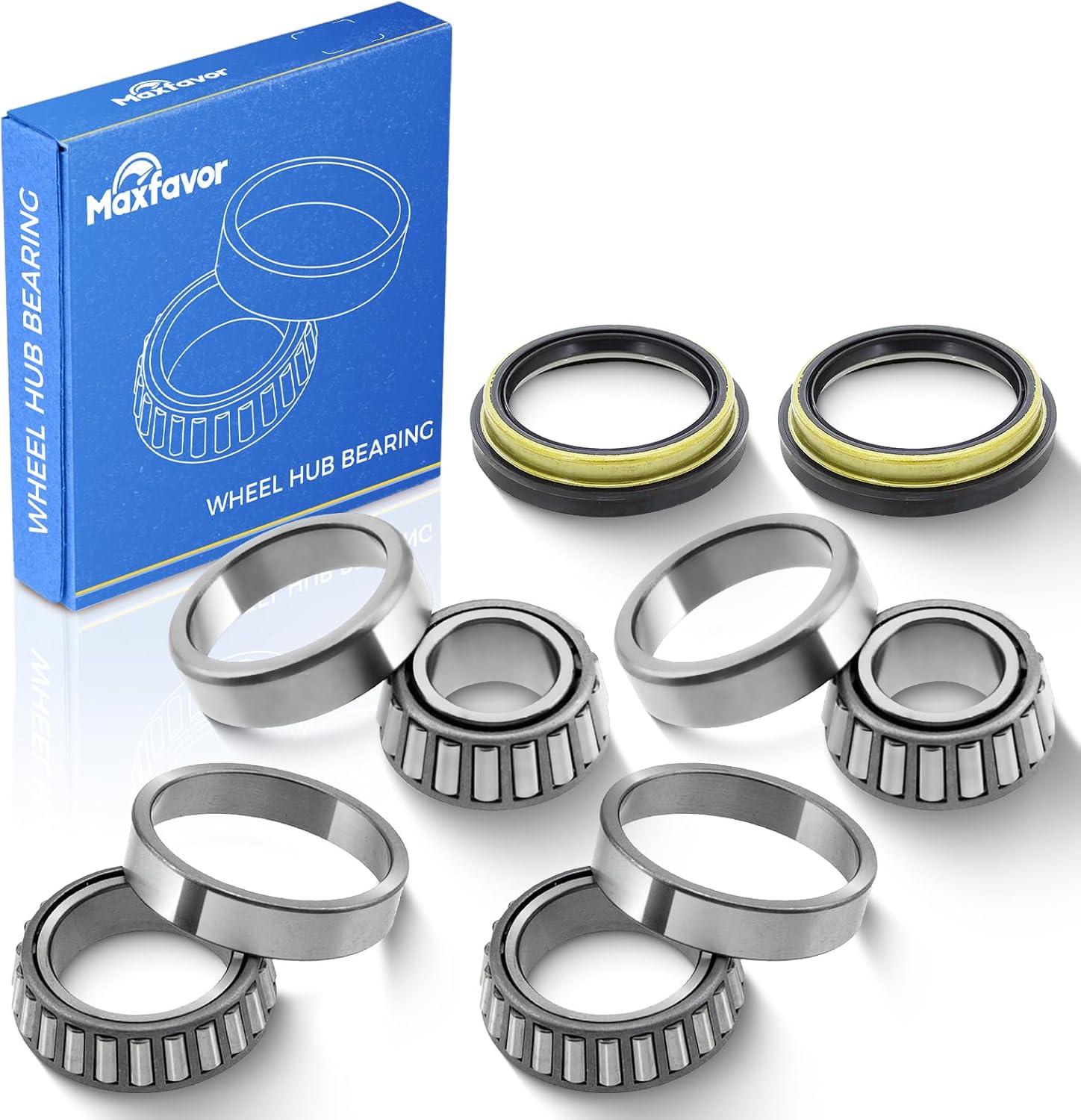 Maxfavor 6PCS Front Wheel Hub Bearing & Seal Assembly Replacement for 1998 1999 2000 2001 2002 2003 2004 Nissan Frontier XE SE Base 2.4L