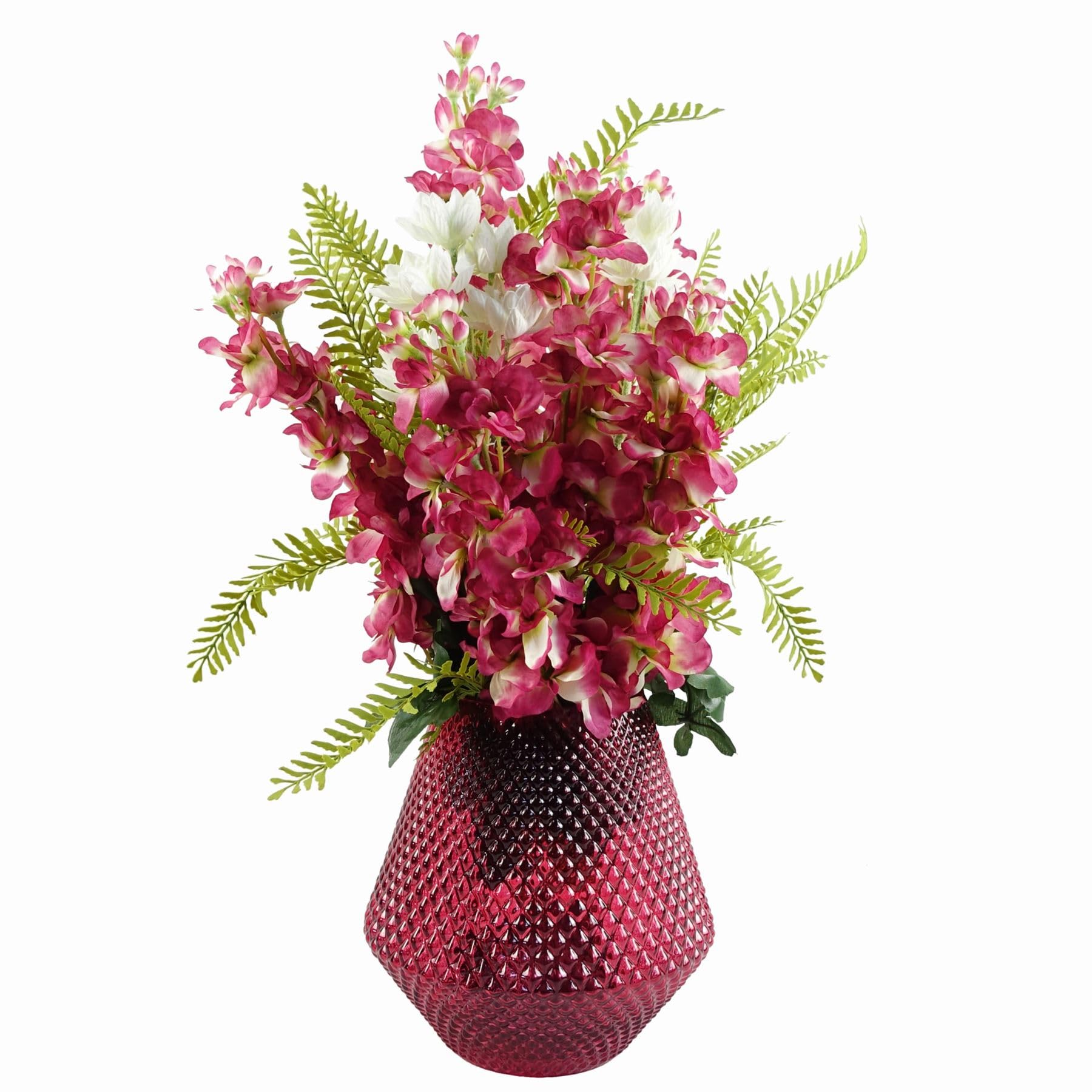 Artificial Flower Arrangement Vase White 70cm (2ft) Realistic Premium Home Gift