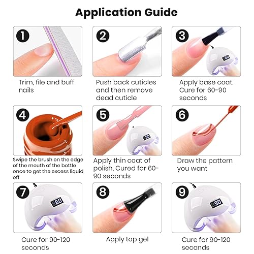 Miniatura 8 de RARJSM Nail Art - Juego de esmaltes de uñas de gel pintados con 12 colores, verde salvia, verde salvia, rosa polvoriento, azul marino, naranja, 0.2