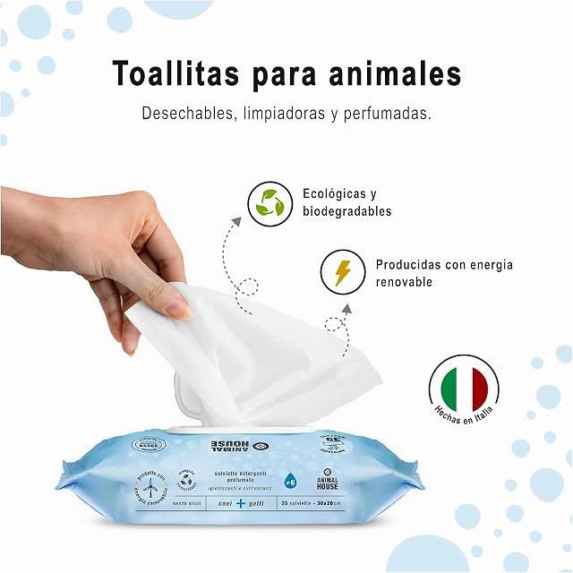 Foto 2 de 6 de Animal House Toallitas perfumadas 350 PCS: Toallitas Húmedas Hipoalergénicas y Biodegradables…