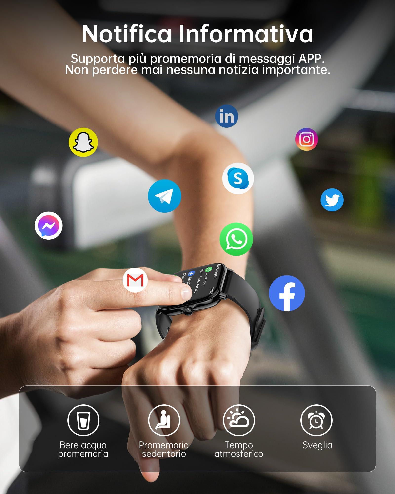 Smartwatch-Uomo-Donna-Funzione-Telefonica - 1,85" Full Touch Screen Orologio Smart Watch, 111+ Modalità Sportive,Monitor Della Frequenza Cardiaca, Monitor del Sonno,per Android iOS