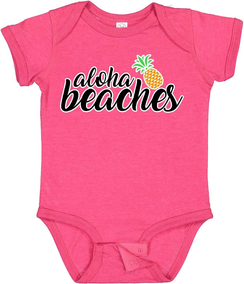inktastic Hawaiian Pineapple Aloha Beaches Baby Bodysuit