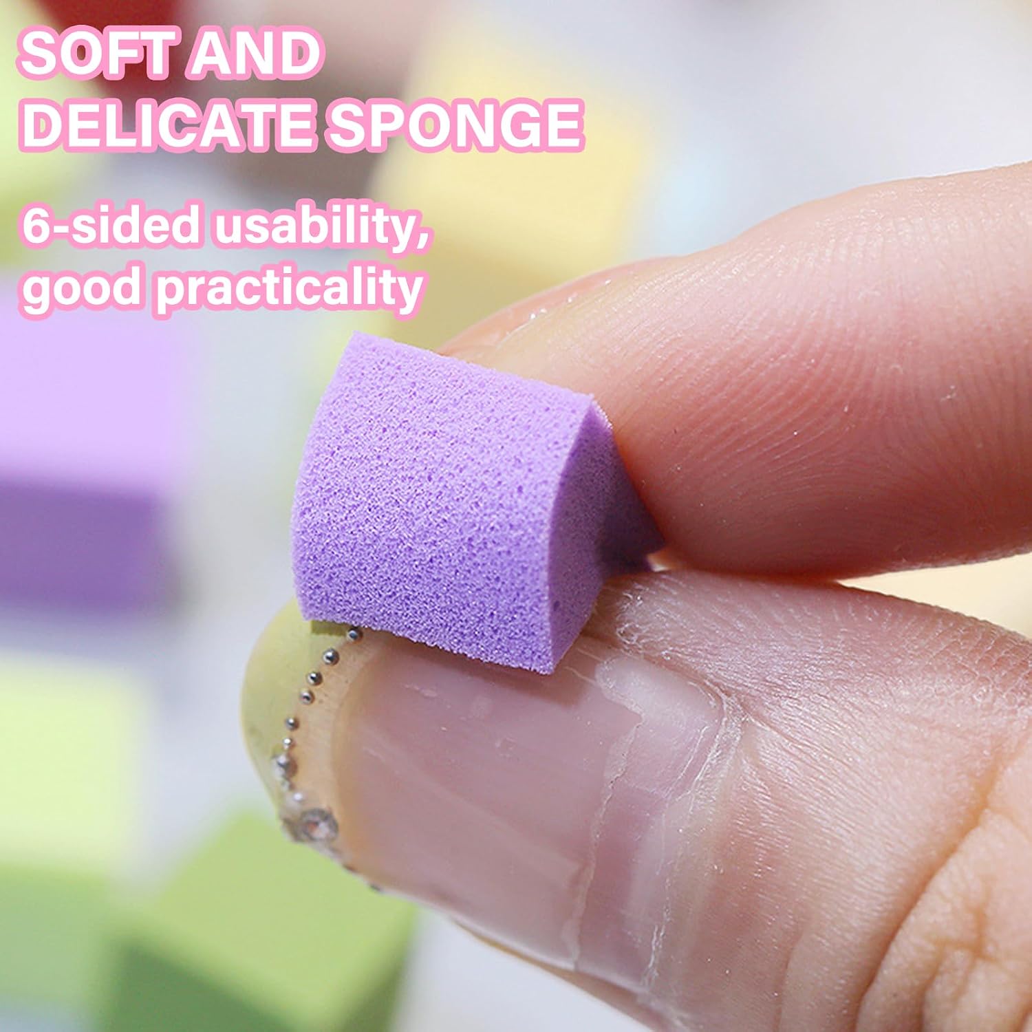 100pcs Nails Sponges With Grabbing Pen For Nails Fashionable Designs For Women Essential For Nails Art