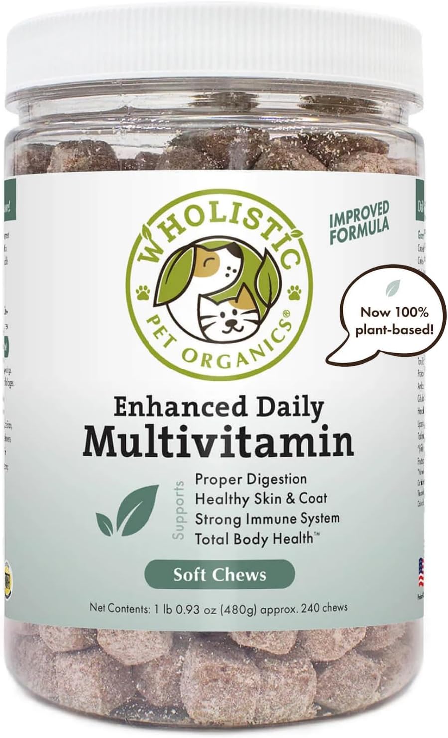 All-natural chewable multivitamin treats for dogs. Low Tox