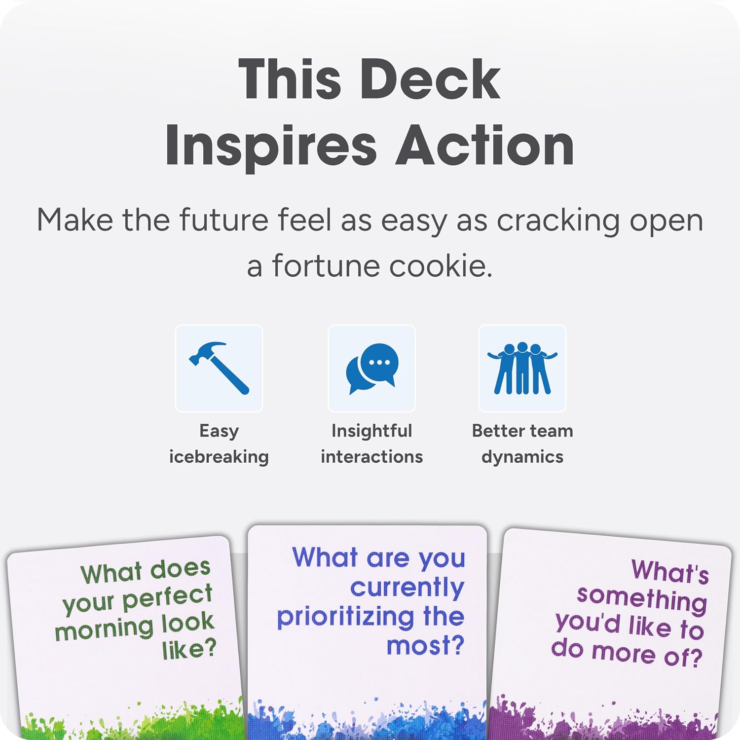 Future Focused We! Connect Cards - Conversation Cards for Future Focused Connection - 60 Color-Coded Questions and 10 No-Prep Group Activities - Ideal Office Games and Team Building Games