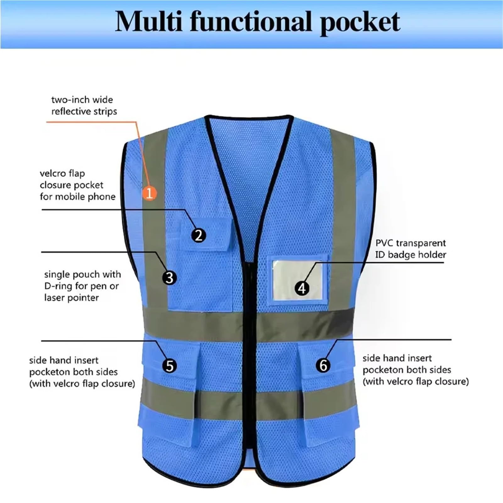 Gilet in rete ad alta visibilità
