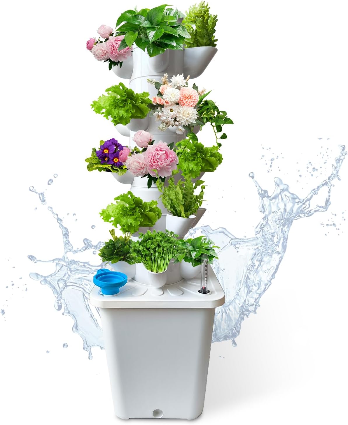 25 Plants Hydroponic Tower, Hydroponics Growing System Tower, Hydroponics Tower with Timer Automatic Watering, Vertical Hydroponic Tower, Planter Germination Kit for Herbs Vegetables Fruits