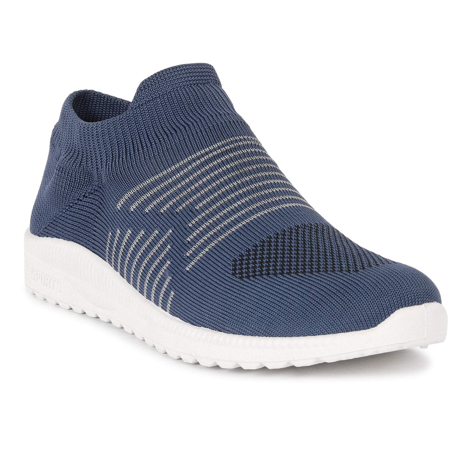Bella Toes Womens Girls Mesh Fabric Knitted Slip-On Lightweight Running Walking Shoes Without Laces - Blue (B091888TVB) Amazon Price History, Amazon Price Tracker