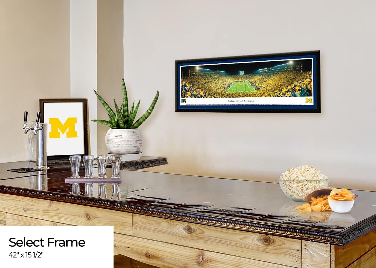 Michigan Football, Under The Lights - Panoramic Posters and Framed Pictures by Blakeway Panoramas