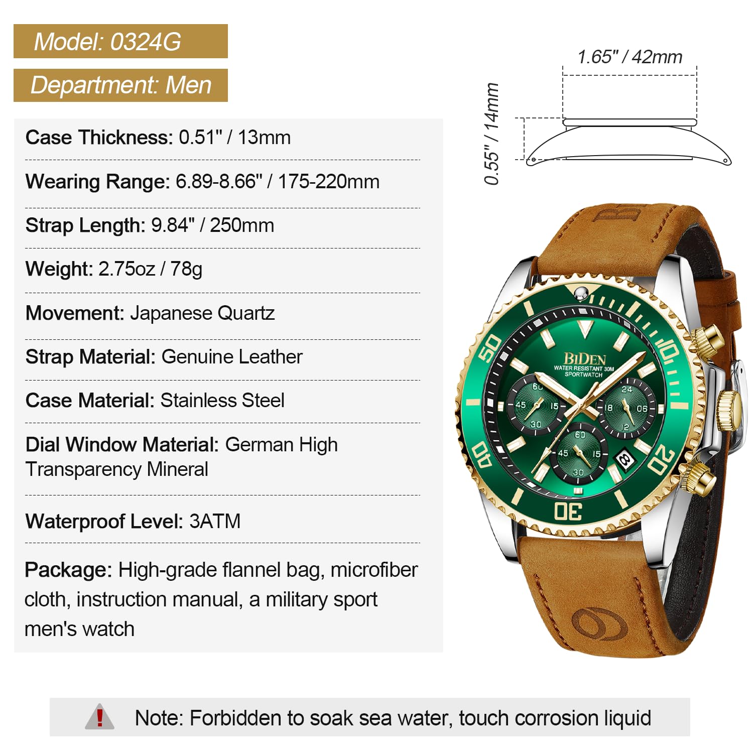 HANPOSH Orologio Uomo Orologi Militari Da Uomo Orologi Da