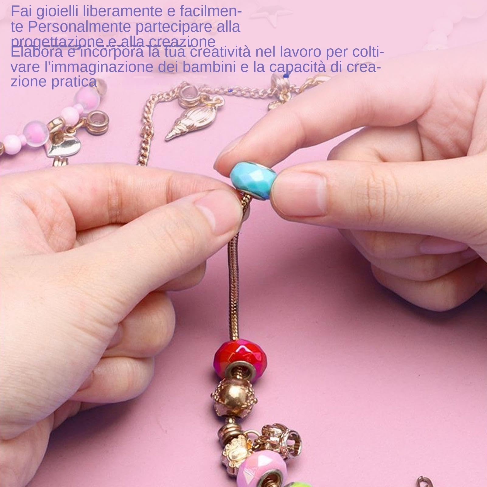 Zestaw do tworzenia bransoletek Eleganckie edukacyjne interaktywne | Zestaw do biżuterii i bransoletek - dziecięca Do domu, szkoły, pokoju zabaw i na przyjęcie