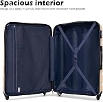 Coolife Luggage Carry On Suitcase Spinner Hardshell Lightweight TSA Lock
