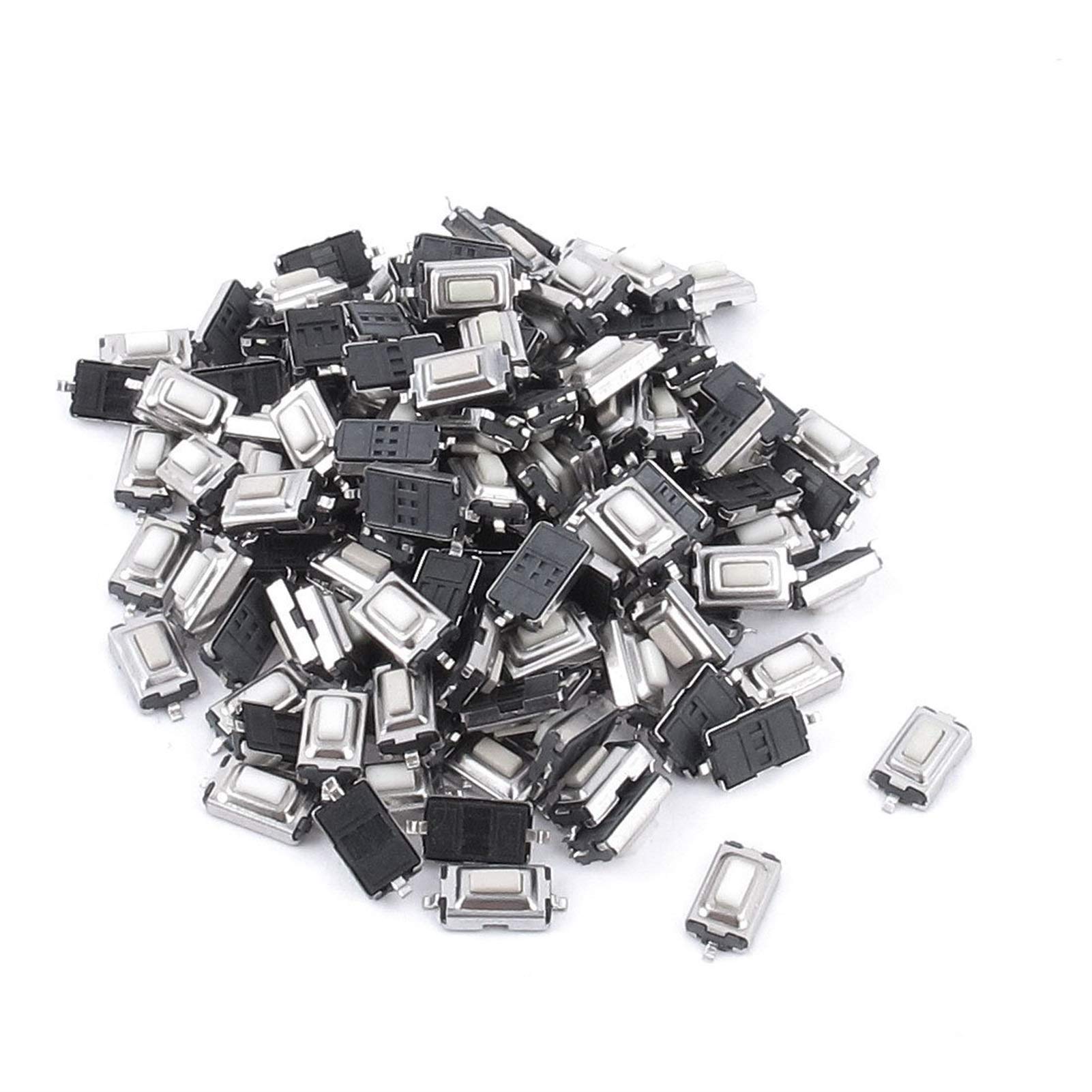Touch Micro Switch 3X6X2.5MM FESTAS con cabeza de botón blanco SMD para reparación 100pcs