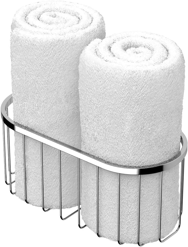 Gatco 1517 Rolled Towel Basket, Large, Chrome