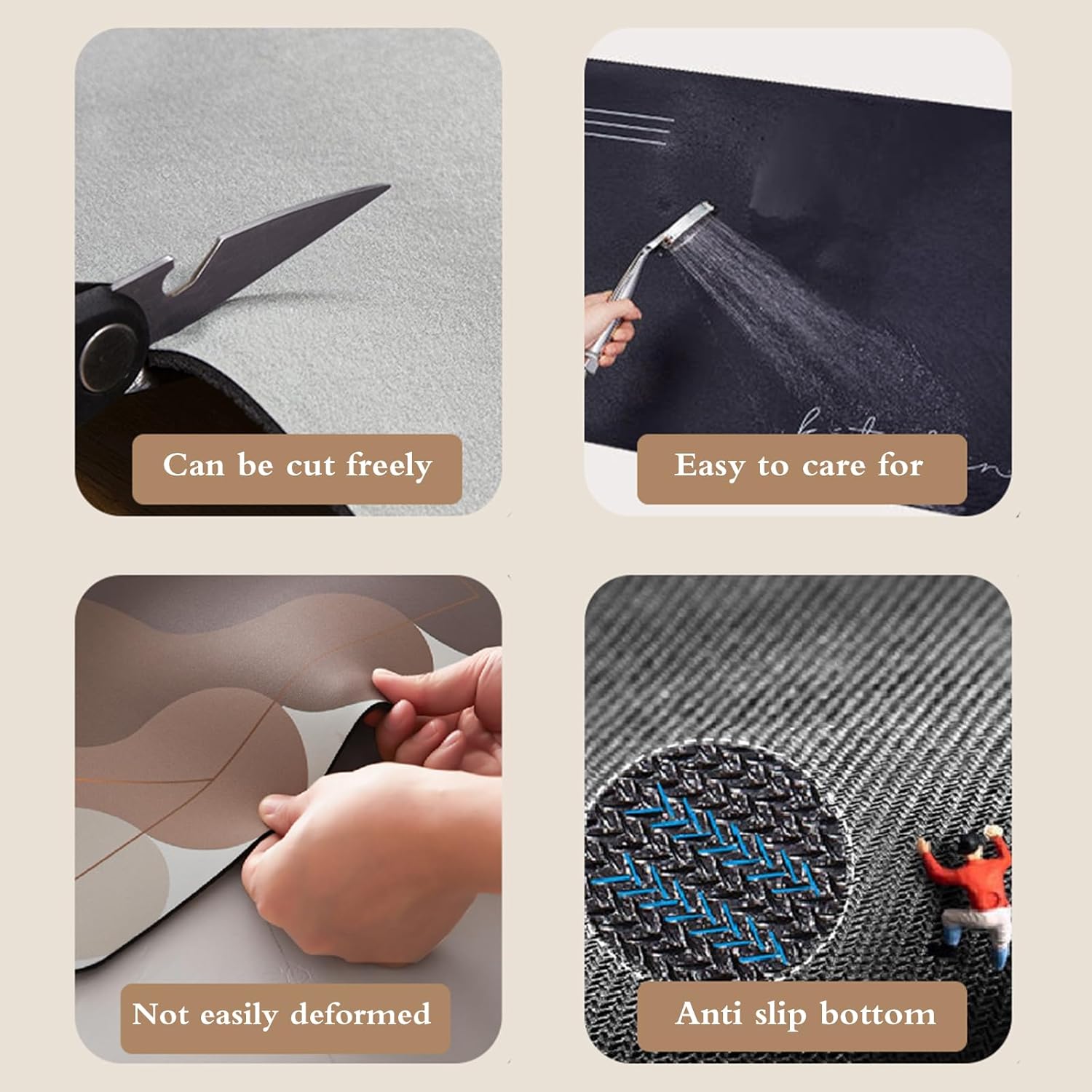 洗濯機用レザーマット、滑り止め冷蔵庫ダストカバー、乾燥機プロテクタートップマット、防塵、汚れ防止、抗油、防水、電子レンジを保ち、ベッ