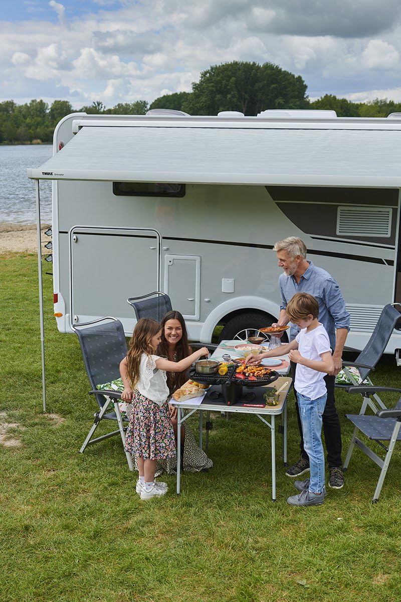 nomadiQ Holiday Cooking Pakket | Tragbarer Gas BBQ Grill | Klein, Mini, Leichtgewicht Tischgrill | Perfekt zum Camping, Kochen im Freien, Wohnmobil, Boote, Reisen