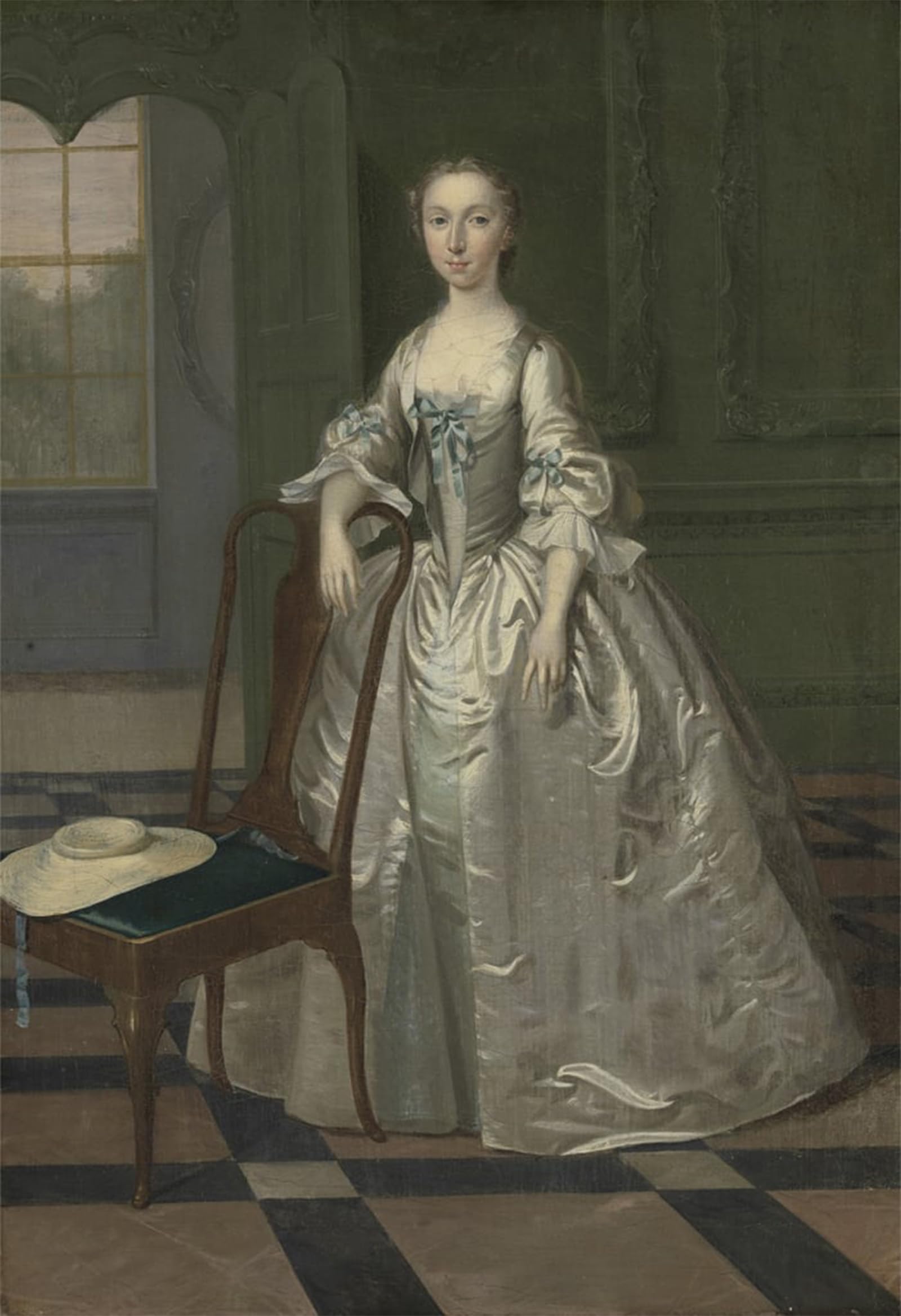 ARTXLXXBN Famous Prints Artwork Pictures Poster Painting Art a Lady in a Drawing Room by Arthur Devis Artwork Landscape Pictures for Home Decor 60x90cm