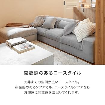 Amazon.co.jp: LOWYA ロウヤ ソファ ローソファー ソファセット