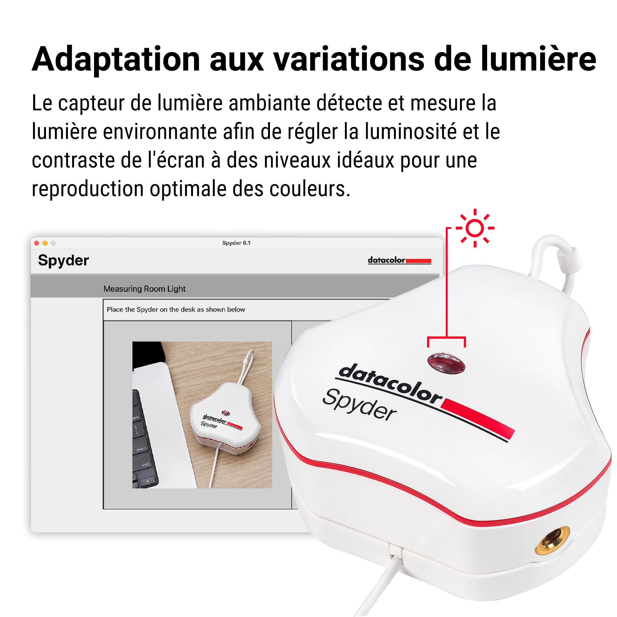 Datacolor Spyder - Calibrateur d'Écran pour Designers, Photographes et Créateurs de Contenu, Couleurs Fidèles, compatible OLED/LED, Outil de Calibration simple pour le Traitement d’Image
