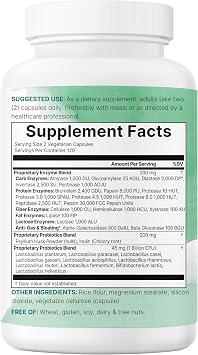 Micro Ingredients Super Enzymes with Prebiotics & Probiotics, 240 Veggie Capsules | Digestive Enzymes for Women & Men | Probiotic, Bromelain, Psyllium Husk & More | Immune & Gut Health Support*