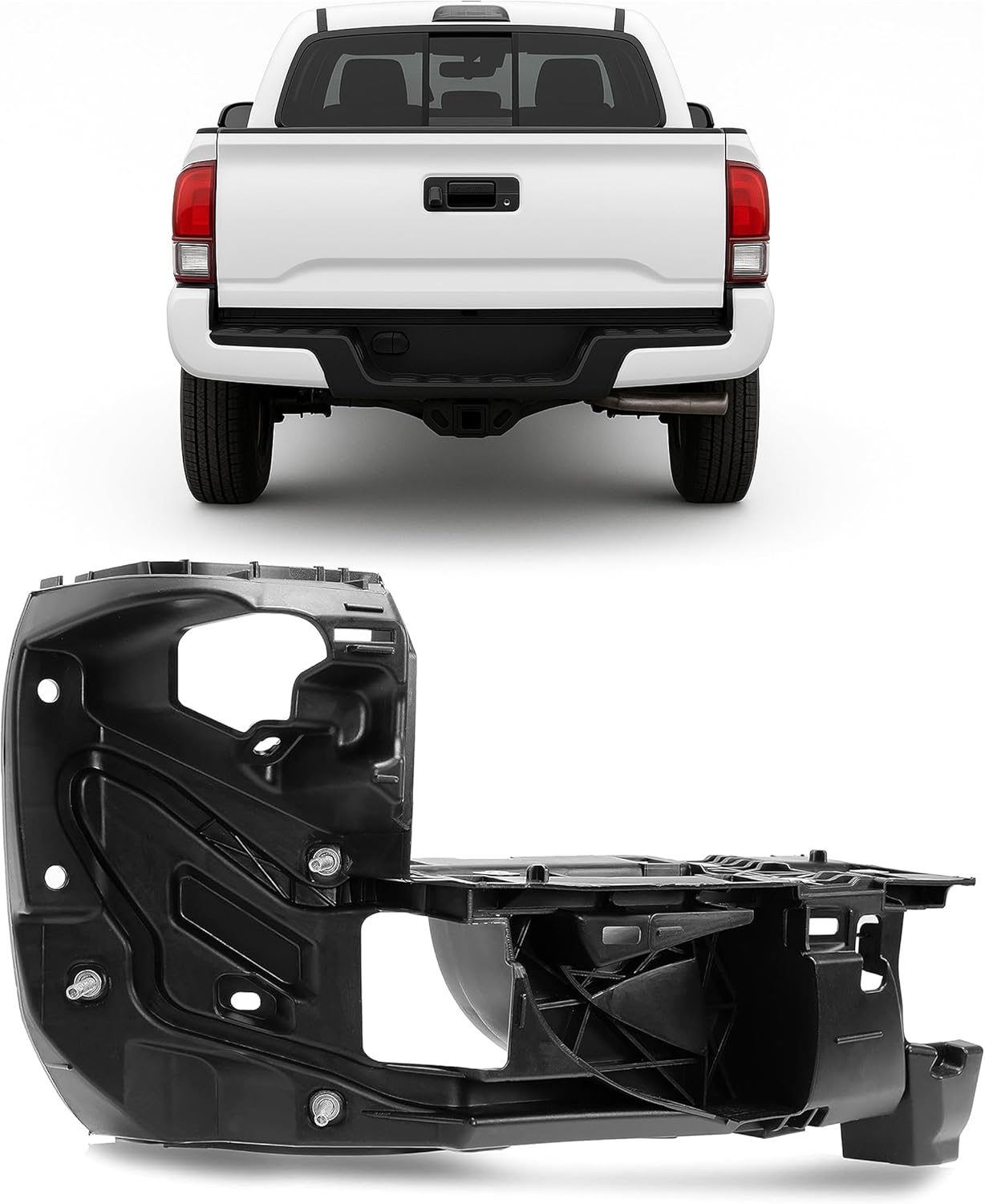 Driver Side Rear Bumper End Outer Extension Insert Bracket Compatible with 2016-2023 Toyota Tacoma Left Side Replacement for TO1104136