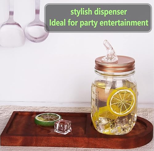 Miniatura 49 de Boquillas para verter tarro de masón. Caños de flujo libre para verter tarros de masón, tarro de masón para boquilla tamaño de boca regular, Paquete