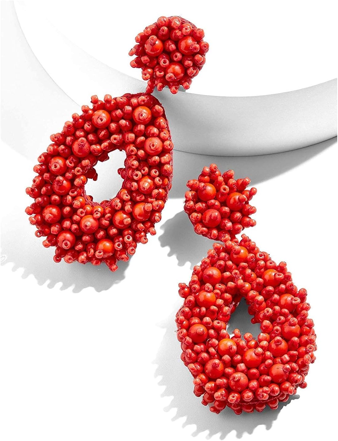 Statement Drop Earrings - Bohemian Beaded Teardrop Dangle Earrings Gift for Women - Image 6