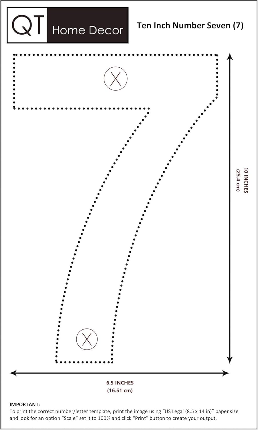 QT Modern House Number - EXTRA LARGE 10 Inch BLACK - Stainless Steel (Number 7 Seven), Floating Appearance, Easy to install and made of solid 304